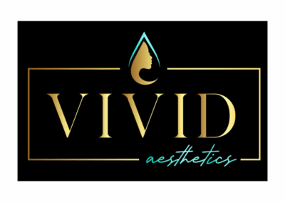 Elegant gold and teal text on a black background, with a gold silhouette of a woman’s face inside a droplet shape.