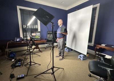 BTS of Geoff Giles headshots.